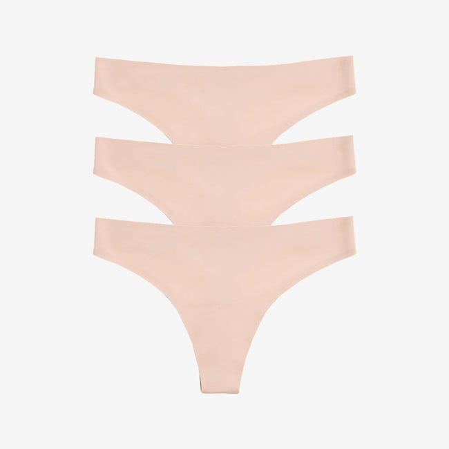 Simply Smooth No Show Thong 3 Pack Buff