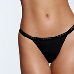 Supima® Cotton String Thong 3 Pack Lilas/Heather Grey/Black