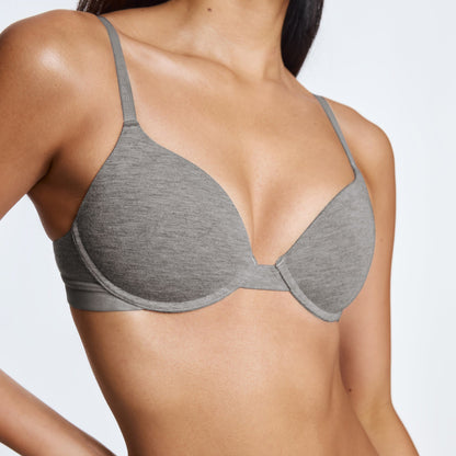 Supima® Cotton Lift Up Bra Duo Black/Heather Grey