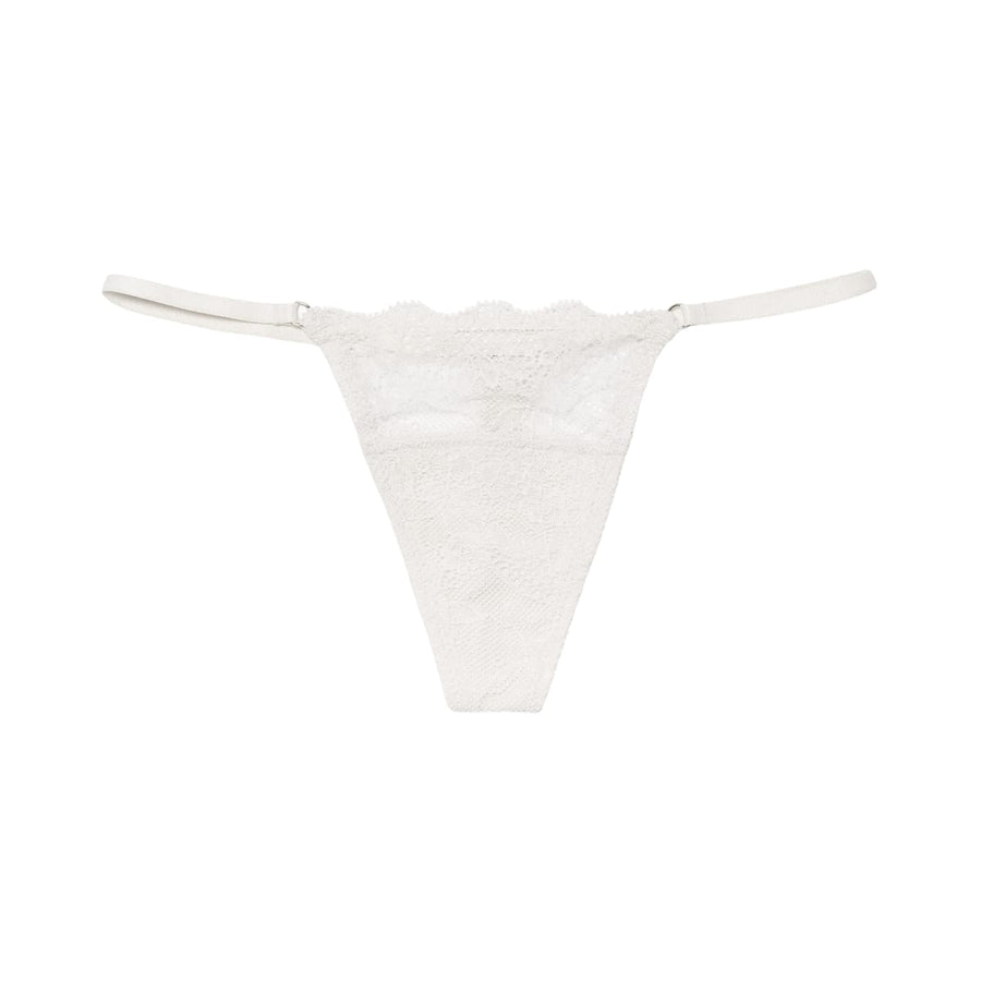 Lace String Thong Ecru