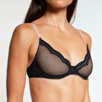 Signature Unlined Demi Bra Blush Trim