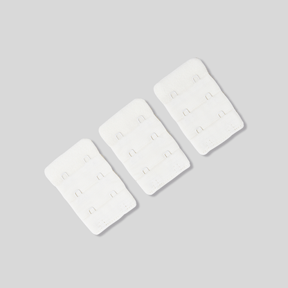 Two-Hook Pepper Bra Extenders 3 Pack Ecru