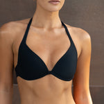 Plunge Bikini Top Black