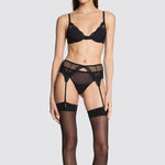 Signature Lace Thong Black