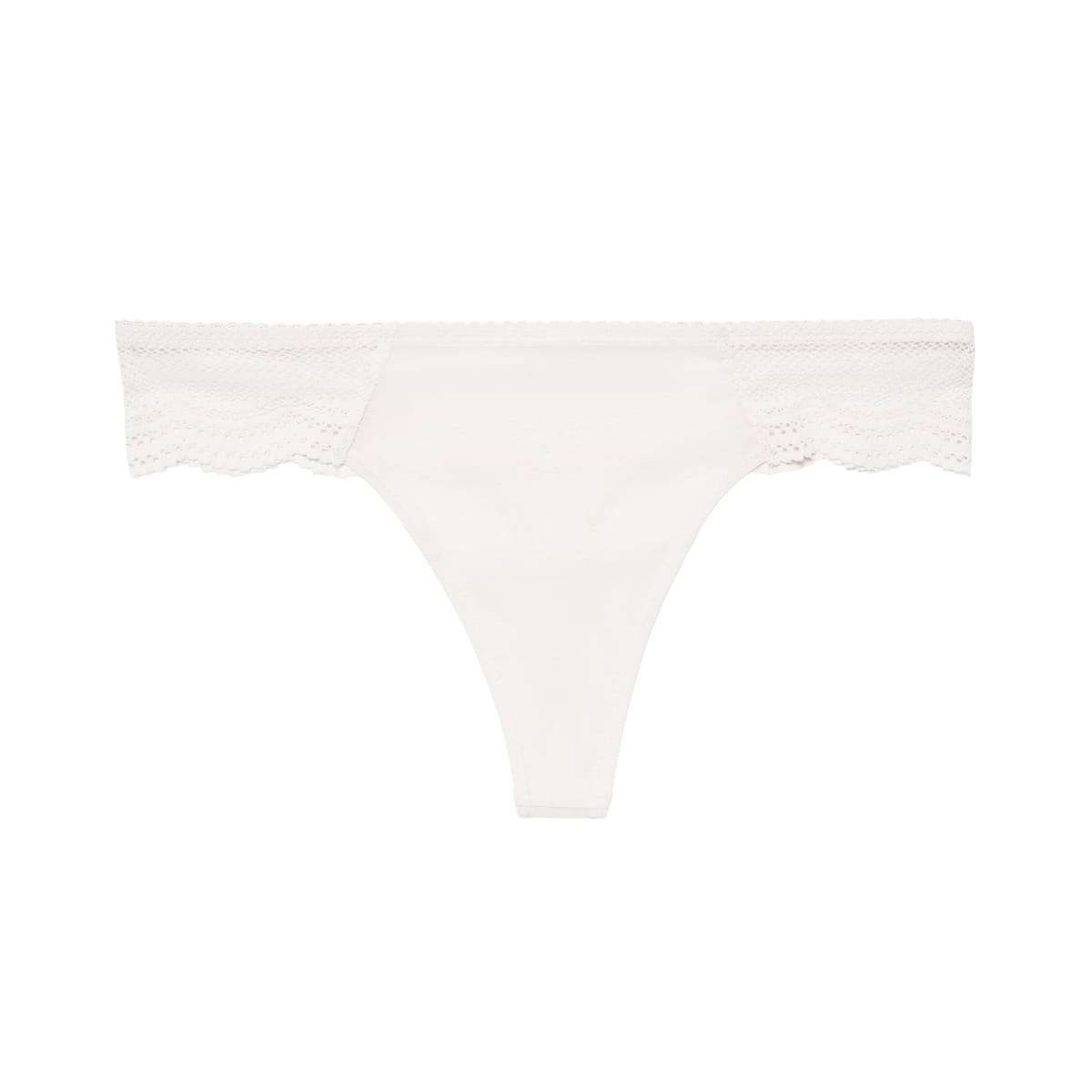 Signature Lace Thong Ecru