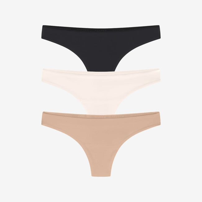 Simply Smooth No Show Thong 3 Pack