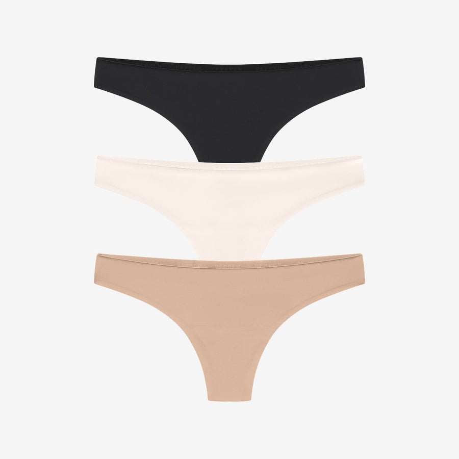 Simply Smooth No Show Thong 3 Pack