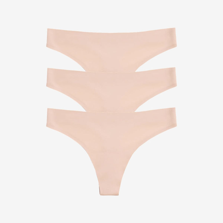 Simply Smooth No Show Thong 3 Pack Buff
