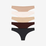 Simply Smooth No Show Thong 5 Pack