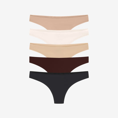 Simply Smooth No Show Thong 5 Pack