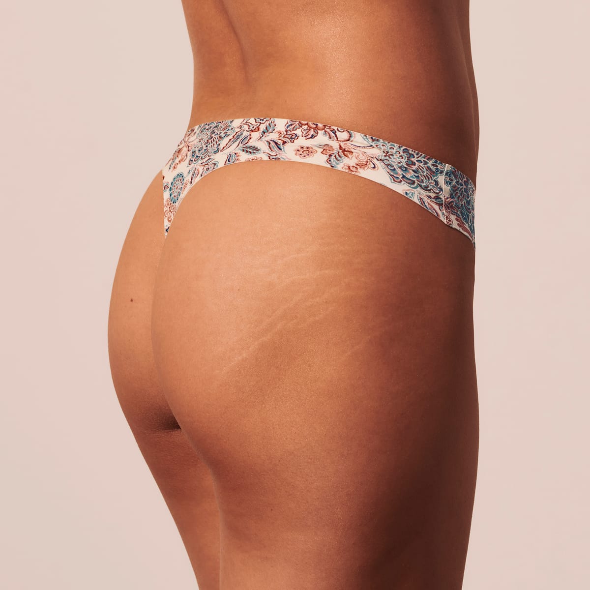 Simply Smooth No Show Thong 3 Pack Mesa/Terra/Black
