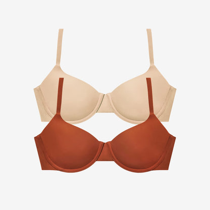 Simply Smooth T-Shirt Bra Duo Terra/Buff