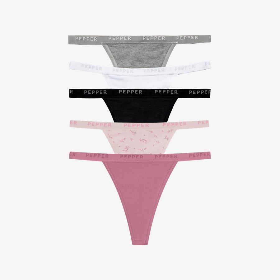 Preset Supima® Cotton String Thong 5 Pack