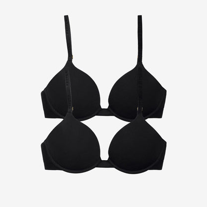 Supima® Cotton Lift Up Bra Duo Black