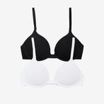Supima® Cotton Lift Up Bra Duo Black/White