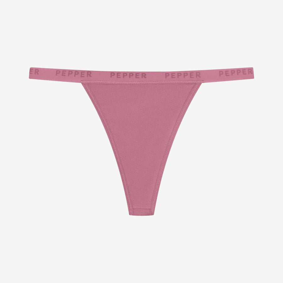 Supima® Cotton String Thong Lilas