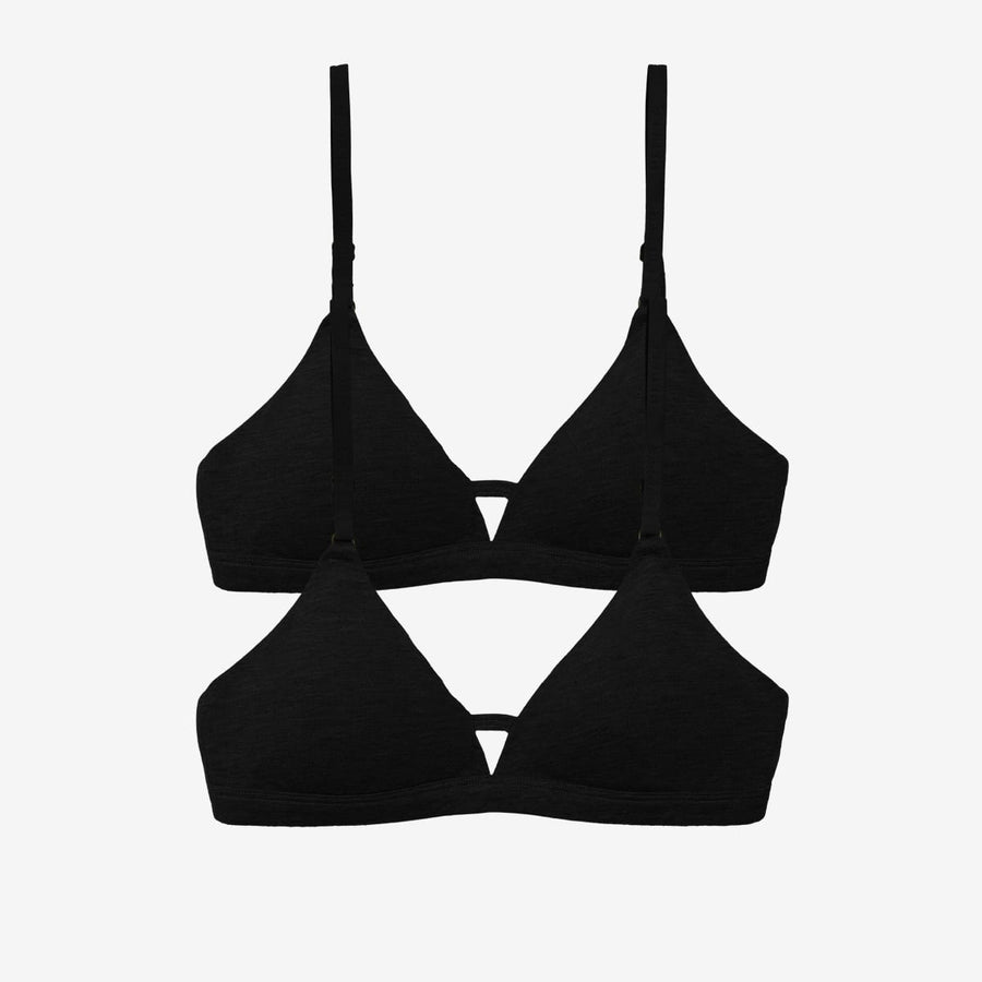 Supima® Cotton Wirefree Bra Duo Black