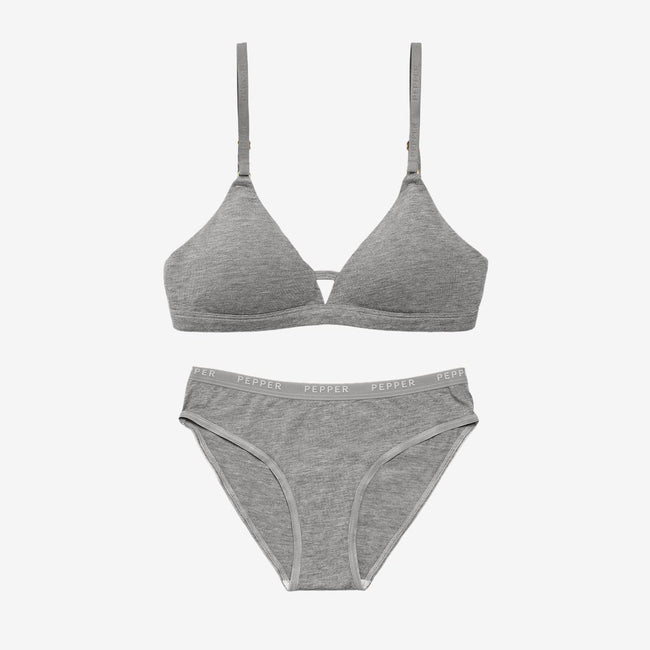 Supima® Cotton Wirefree Bra & Cotton Bikini Set