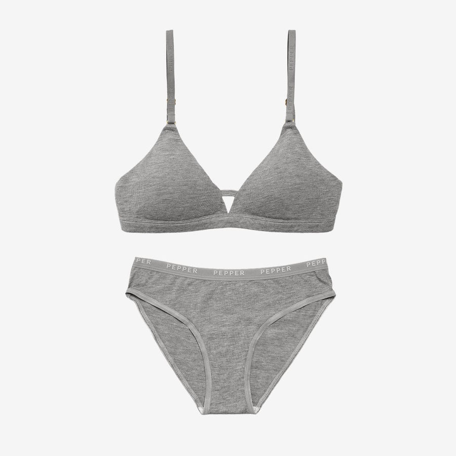 Supima® Cotton Wirefree Bra & Cotton Bikini Set